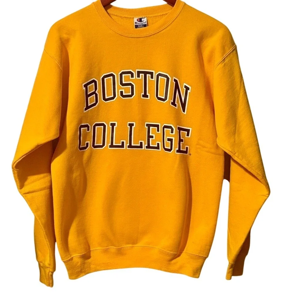 Champion VINTAGE Yellow/Gold/Red Boston College Sweatshirt - Picture 2 of 5